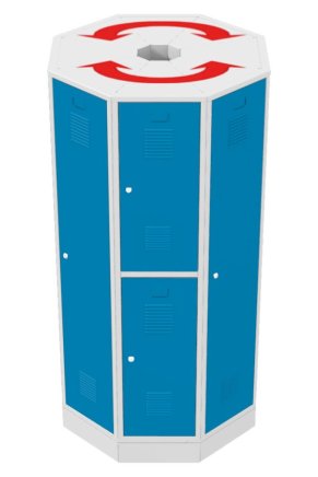 Otočná zostava šatníkov RAS P1A - 3