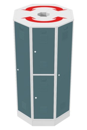 Otočná zostava šatníkov RAS P1A - 5