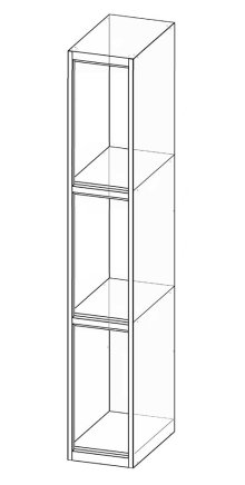 Boxová skriňa trojdverová XS33-18 - 4