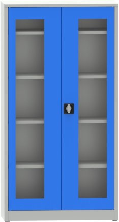 Spisová skriňa kovová s presklenými dverami plexisklom C2974H1
