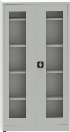 Spisová skriňa kovová s presklenými dverami plexisklom C2974H1 - 1
