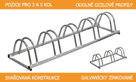 Obojstranný stojan na bicykle pre 5 státie - 5