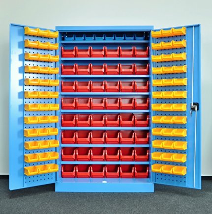 Dielenská skriňa Kovos s plastovými boxami SPZ_11_0003_C_VAR_8