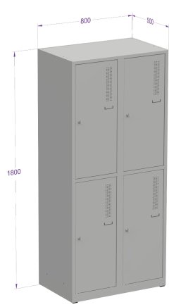 Šatníková skrinka s delenými dverami A82424W.2.09.2.4 - 3
