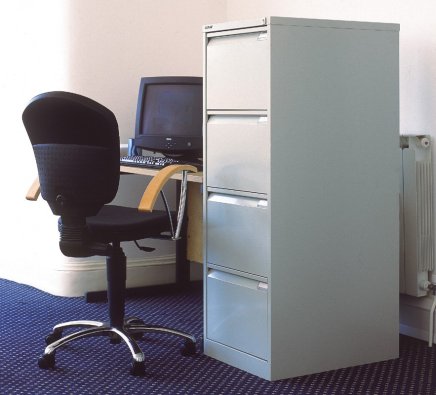 Kartotéka A4 kovová štvorzásuvková Bisley BS4E/FLS - set s deliacimi priečkami - 9