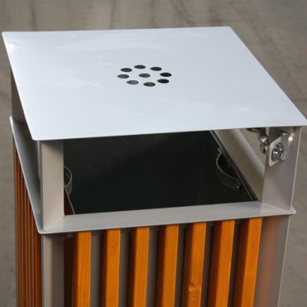 Vonkajší odpadkový kôš drevený s popolníkom 1018-S - 2