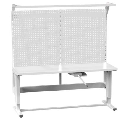 Kľukou nastaviteľný stôl s nadstavbou