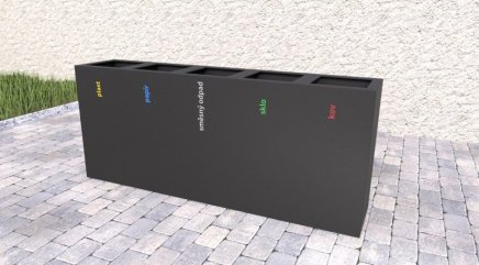 Vonkajší kôš na triedený odpad Steel V - 3