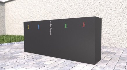 Vonkajší kôš na triedený odpad Steel V - 2