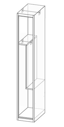 Šatňová skrinka delená XS42-18Z - 4