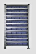 Regál s prepravkami 100 x 230 mm - 24 ks, 100 x 115 mm - 40 ks (4 modely)