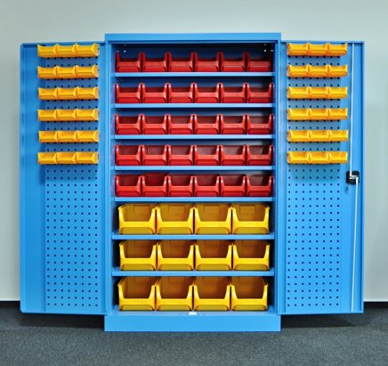 Dielenská skriňa Kovos s plastovými boxami SPZ_11_0003_C_VAR_3