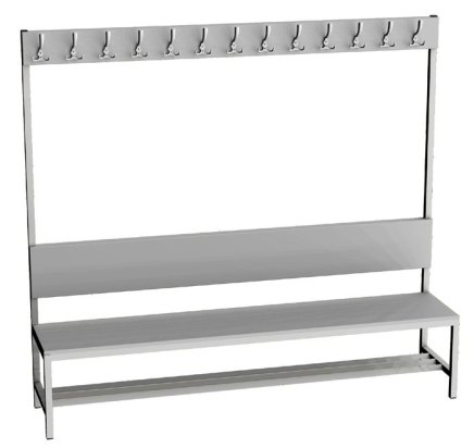 Šatňová lavica LAV 20V - šírka 2000 mm