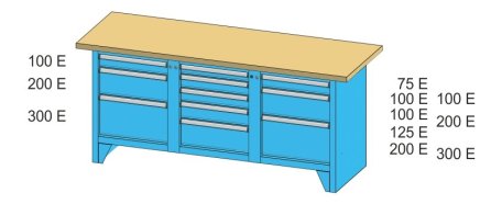 Dielenský stôl PS 2-6 - 2