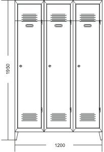 Šatňová skriňa kovová A5097 - 2