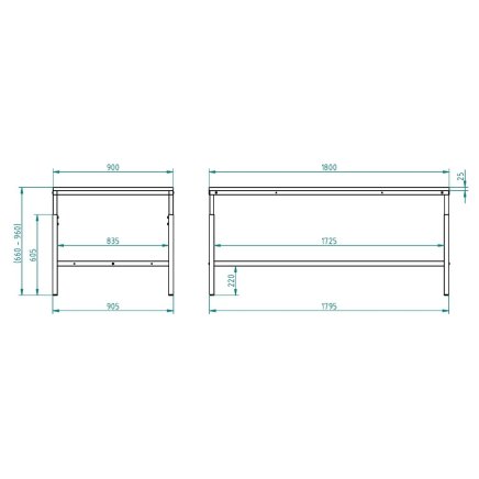 Konštrukcia pre montovaný pracovný stôl - 2