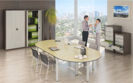 Pologuľatý konektor k stolom Stb Comfort hĺbky 600 mm - 1