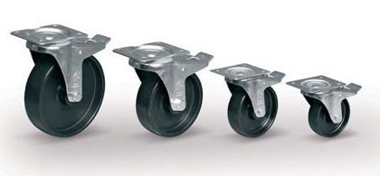 Koleso polypropylén, priemer 160 mm, otočné s brzdou - 2