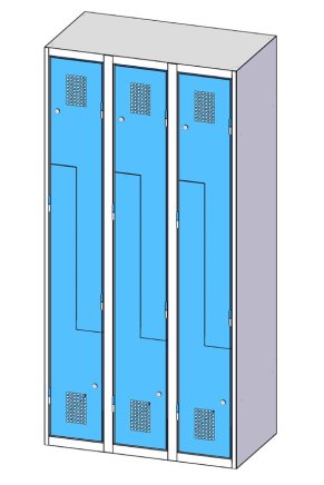 Šatňová skrinka delená XS96-18Z - 3