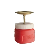 Bezpečnostná nádoba piestového piestu na dávkovanie, tlmenie a čistenie tekutín