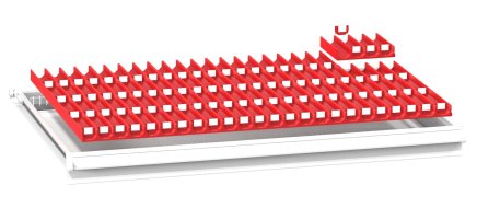 Plastové delenie zásuviek ZG 54 x 36D