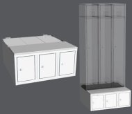 Šatňový podstavec LBX 23A - 750 mm