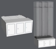 Šatňový podstavec LBX 23A - 750 mm