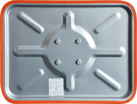 Vonkajšie zrkadlo s oranžovou slnečnou clonou 450 x 600 mm AISI 304 - 2