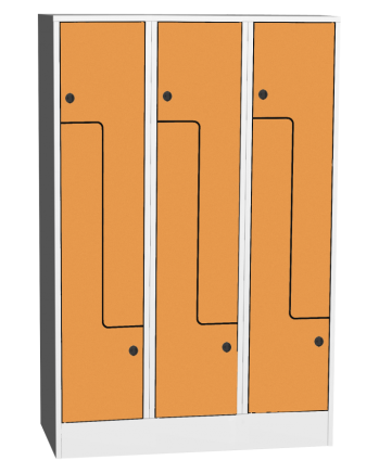 Šatníková skrinka s HPL dverami typ SZS 43AH - 2