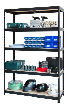 Bezskrutkový policový regál Futur 250 1800x1200x600mm čierna