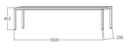 Šatňová lavica A6250 - šírka 1600 mm - 1