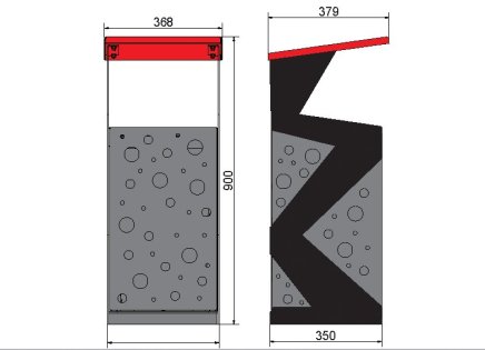 Odpadkový kôš pre vnútrné i vonkajšie použitie - 5