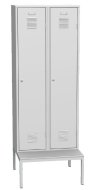 Šatňová skriňa kovová s lavičkou SAL 42A