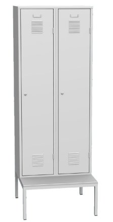Šatňová skriňa kovová s lavičkou SAL 42A - 3