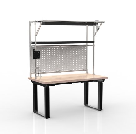 Elektricky výškovo nastavitelný pracovný stôl s nadstavcom 24111933