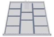 Kovové delenie zásuviek 139BLH100A