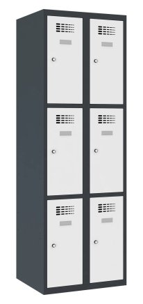 Šatníková skriňa delená Sus 323 W šírka 600 mm