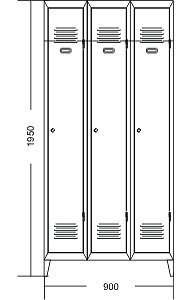 Šatňová skriňa kovová A5067 - 2