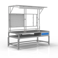 Mechanicky výškovo nastaviteľný zvárací stôl