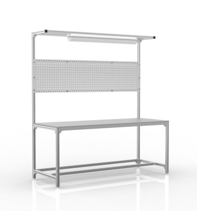 Dielenský stôl z hliníkových profilov s nadstavbou (rôzne varianty)