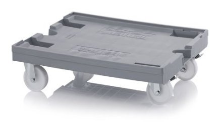 Podvozky pod prepravky pre väčší náklad - 2 otočné kolesá polyamid