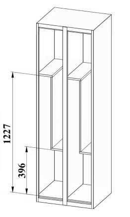 Šatňová skrinka delená XS64-18Z - 5