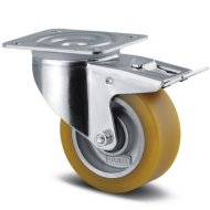 Prístrojové koleso hnedé s totálnym zaistením a uchytením doštičkou (4 modely)