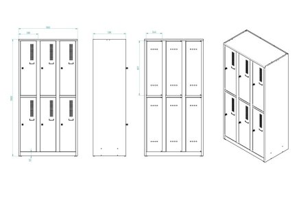Šatníková skrinka s delenými dverami A83324W.2.B5.2.4 - 3