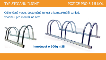 Obojstranný stojan na bicykle pre 5 státie - Light - 2