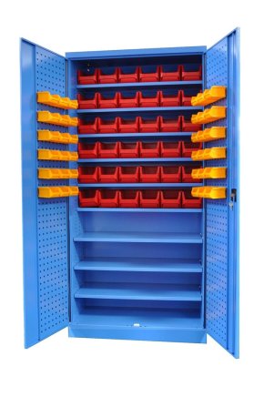 Dielenská skriňa Kovos s plastovými boxami SPZ_11_0002_C_VAR_2