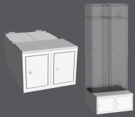 Šatňový podstavec LBX 22A - 500 mm