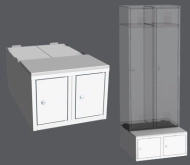 Šatňový podstavec LBX 22A - 500 mm