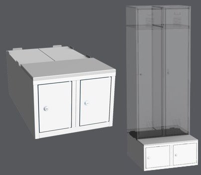 Šatňový podstavec LBX 22A - 500 mm