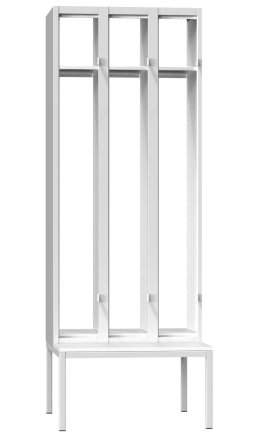 Šatníková skrinka trojdverová s lavicou XS93B-17 - 2